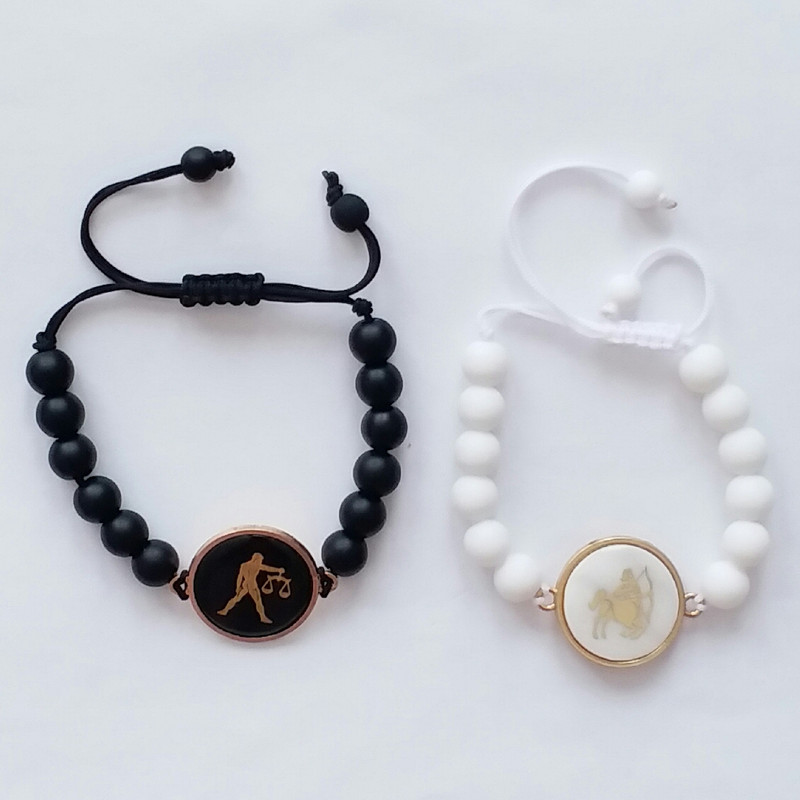 دستبند مدل مهر کد F112 مجموعه 2 عددی