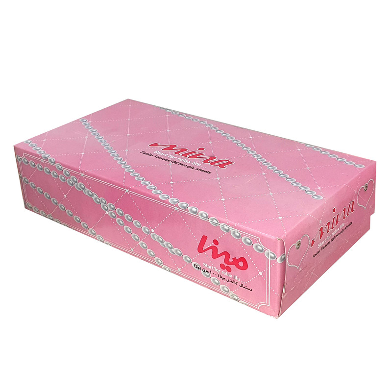 دستمال کاغذی 100 برگ مینا مدل مروارید