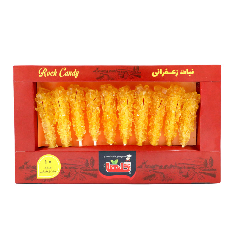 خرید و قیمت نبات چوبی زعفرانی گلها بسته 10 عددی