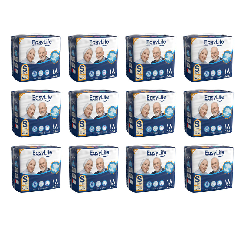 پوشینه بزرگسال ایزی لایف مدل 01 سایز کوچک مجموعه 12 عددی