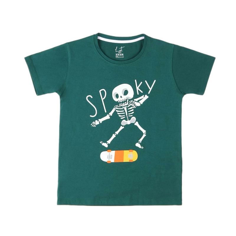 خرید و قیمت تی شرت آستین کوتاه پسرانه لینتل مدل اسکلتی کد 0055