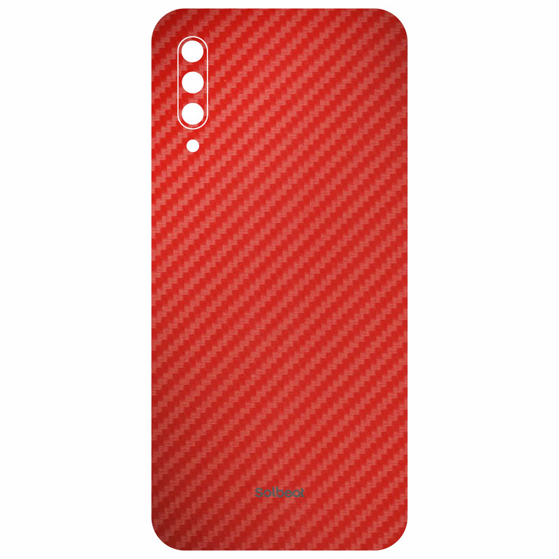 خرید و قیمت برچسب پوششی سلبیت مدل بافت دار فیبر کربن مناسب برای گوشی موبایل سامسونگ Galaxy A50S