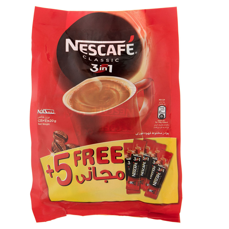 خرید و قیمت قهوه فوری کافی میکس نسکافه 3 در 1 - 30 ساشه 20 گرمی