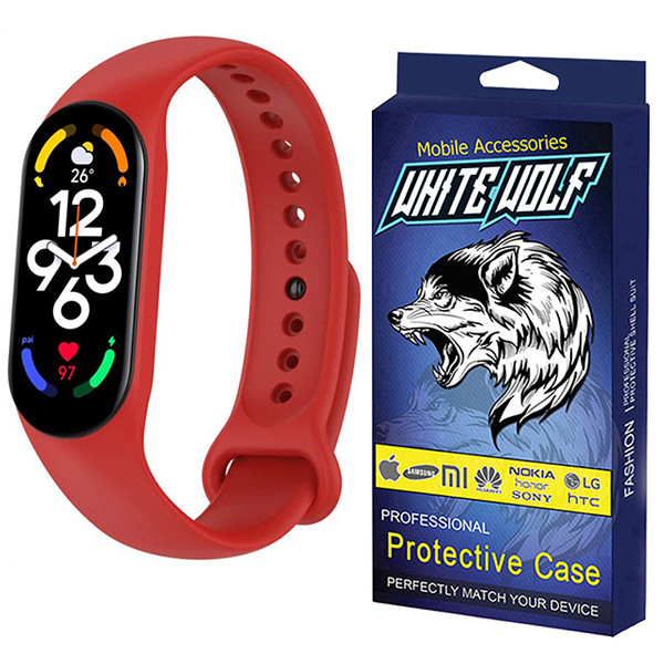 بند وایت ولف مدل WB-Silic مناسب برای مچ بند هوشمند شیائومی Mi Band 5 / Mi Band 6