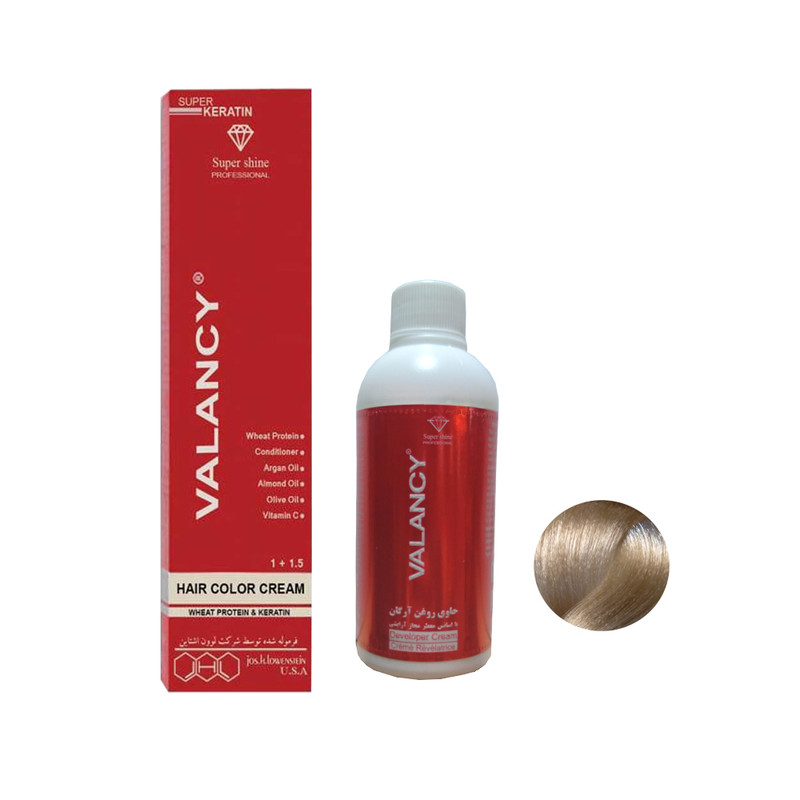 کیت رنگ مو والانسی شماره BC8 حجم 100 میلی لیتر رنگ بلوند کاراملی روشن