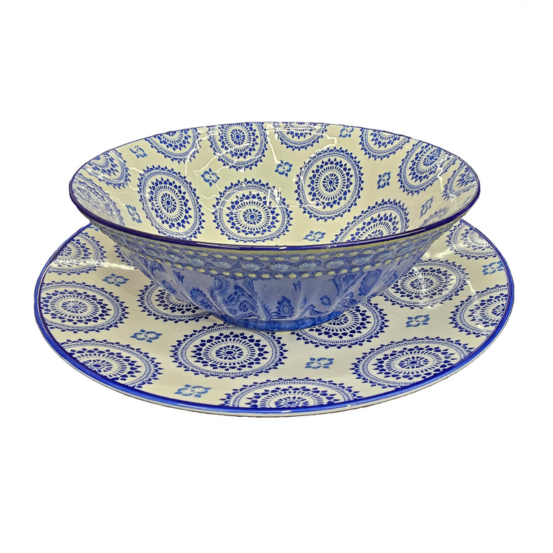 ست ظروف سرو و پذیرایی دنی هوم مدل نیلگون کد p20 مجموعه 2 عددی