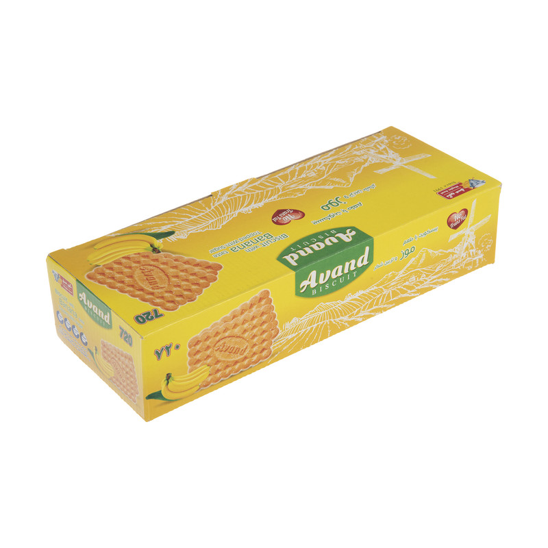 بیسکویت آوند با طعم موز و تزیین شکر - 720 گرم