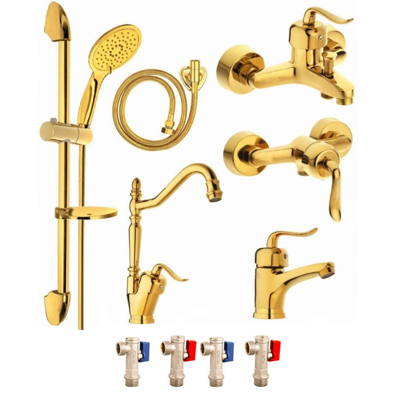 ست شیرآلات شیرالات رز مدل بیزانس پلاس مجموعه 10 عددی