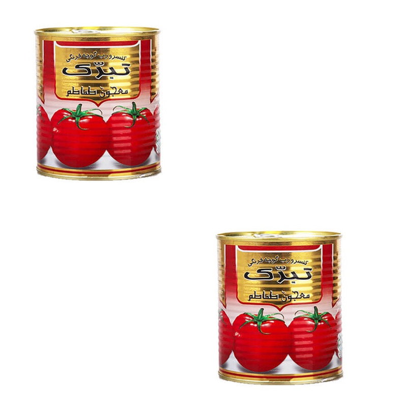 رب گوجه فرنگی تبرک - 800 گرم بسته 2 عددی