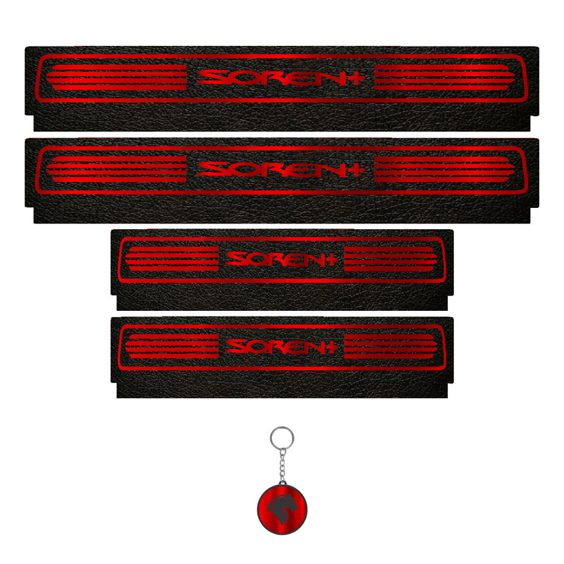 برچسب پارکابی خودرو لندمون کد LM077 MR مناسب برای سورن پلاس مجموعه 4 عددی به همراه جا کلیدی