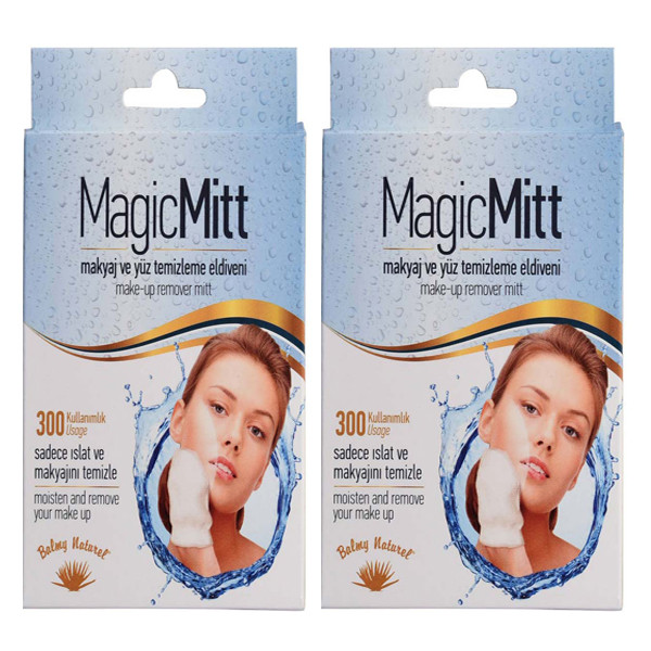 دستکش پاک کننده آرایش صورت مجیک میت مدل بالمی بسته 2 عددی