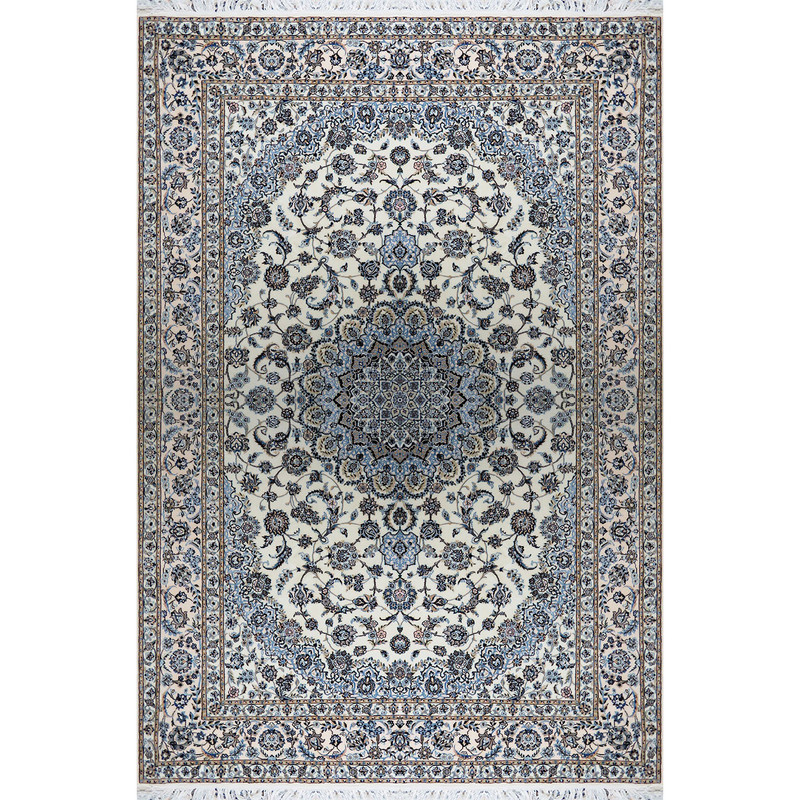 فرش دستبافت 9 متری مدل لچک ترنج نایین 6لا کد 465