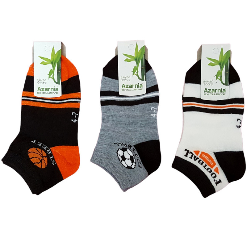 جوراب پسرانه مدل ورزشکار کد 059 مجموعه 3 عددی