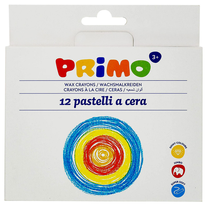 مداد شمعی 12 رنگ پریمو کد 051PC12I