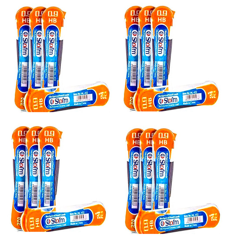 نوک مداد نوکی 0.9 میلی متری استورم کد 432 مجموعه 12 عددی
