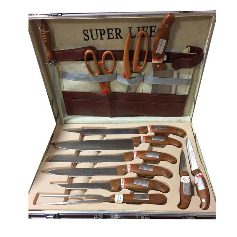 ست چاقو آشپزخانه 13 پارچه سوپر لایف مدل 003