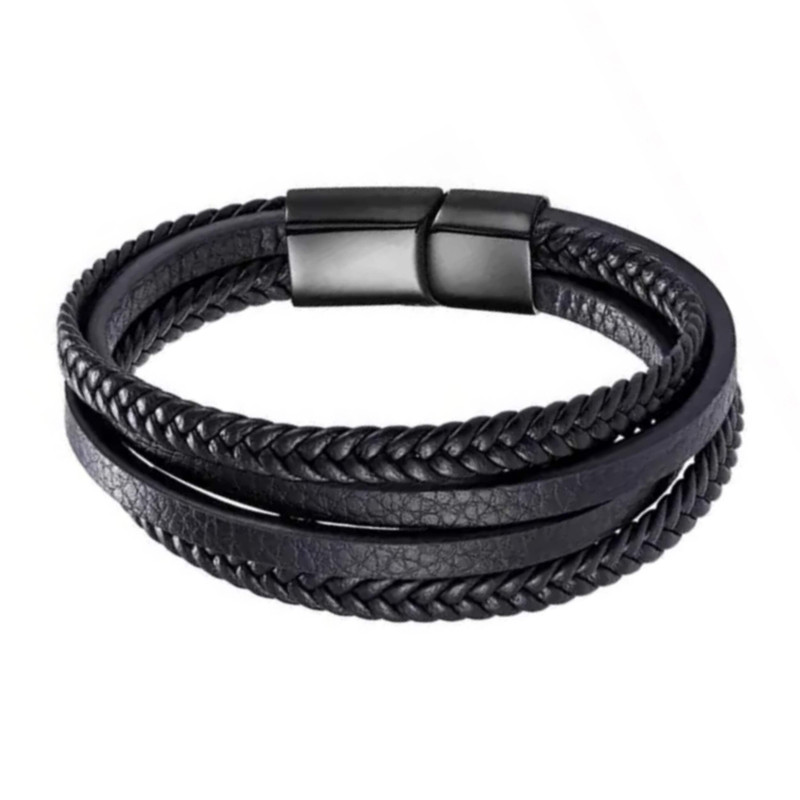 خرید و قیمت دستبند مردانه مدل چرم بافت طبیعی کد 1100
