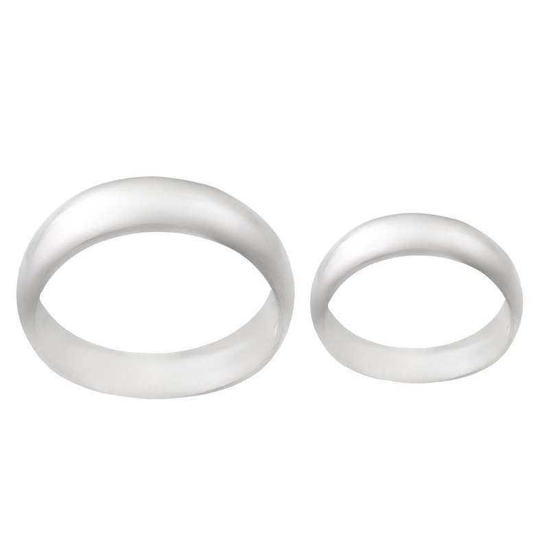 ست انگشتر نقره زنانه و مردانه مدل ساده