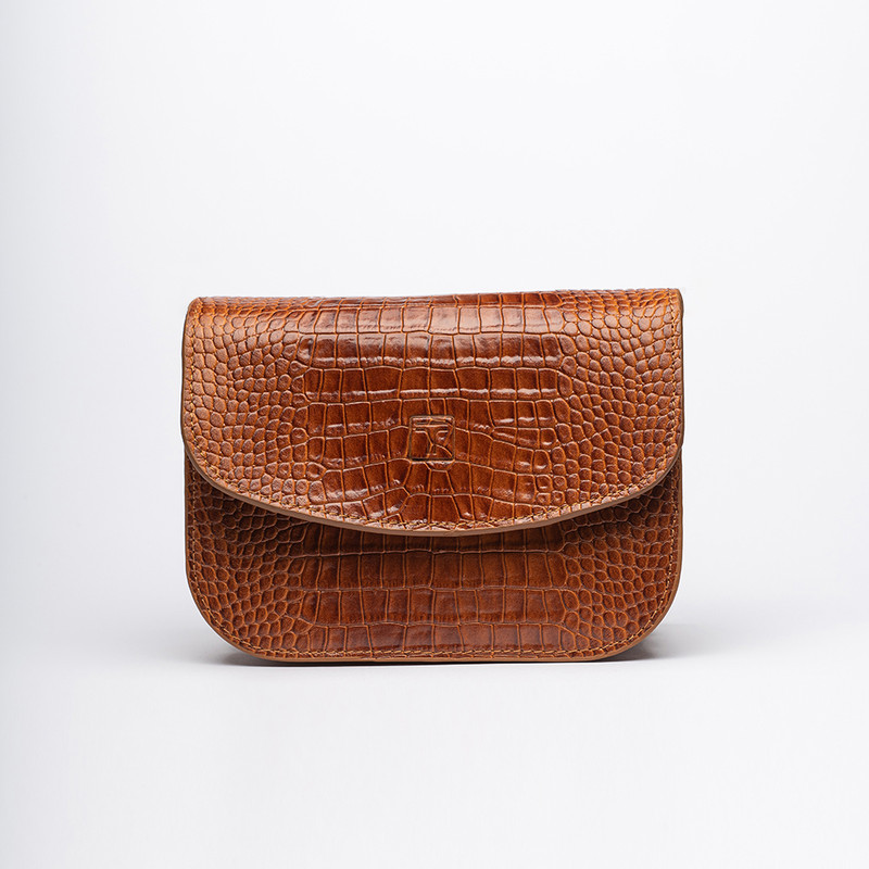 کیف رودوشی زنانه خانه چرم تبریز مدل باران - کروکو