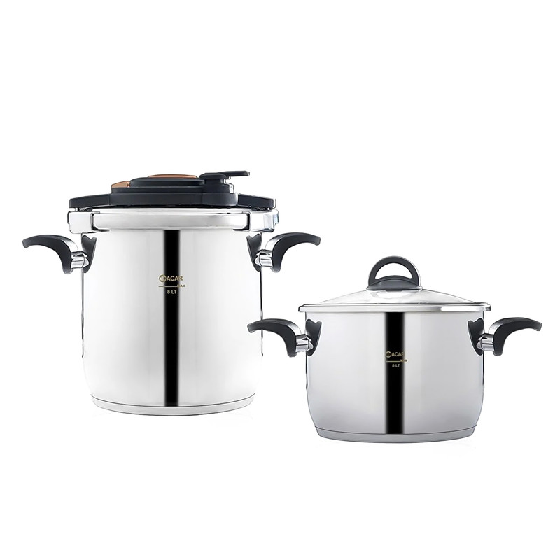 خرید و قیمت زودپز دوقلو اجار مدل Aspen گنجایش 8 و 5 لیتر