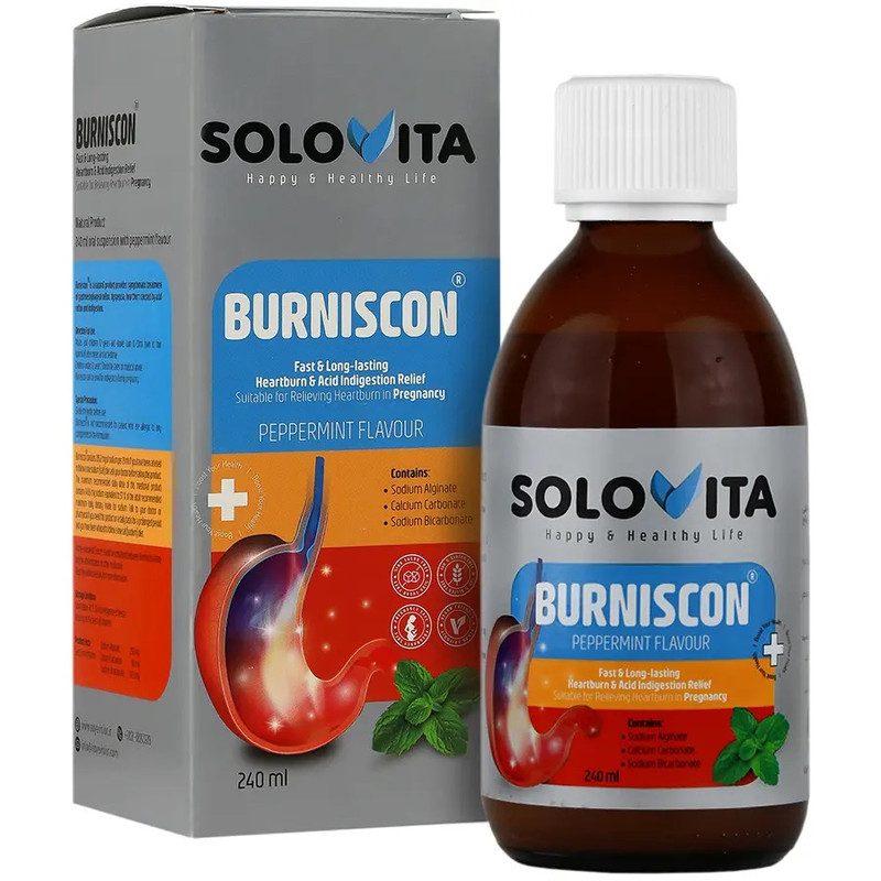 خرید و قیمت شربت رفلاکس معده برنیسکون سولویتا - 240 میلی لیتر
