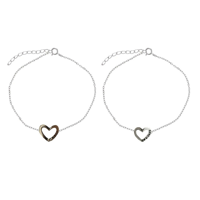 خرید و قیمت دستبند دخترانه مدل بهترین دوست کد 2876 مجموعه 2 عددی