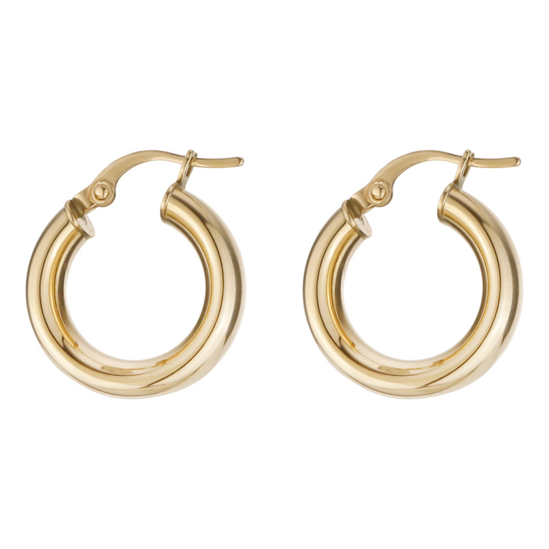 گوشواره حلقهای طلا 18 عیار زنانه میلاد گلد مدل JN2C02