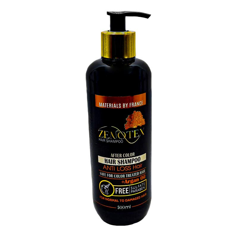 شامپو تثبیت کننده رنگ مو زنوتکس مدل ARGAN OIL حجم 500 میلی لیتر
