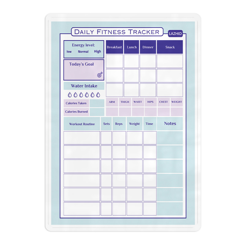 تخته وایت برد لاژید مدل پلنر باشگاه سایز 20*30 سانتی متر