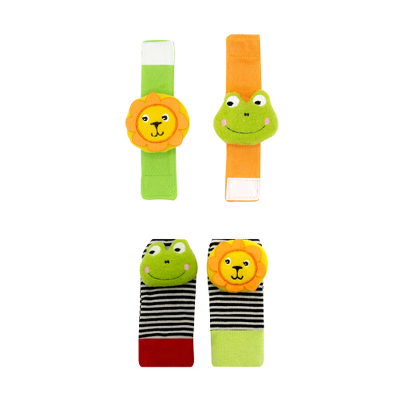 ست جغجغه مچ بند و پاپوش بیبی جم مدل Bj471.2 مجموعه 4 عددی