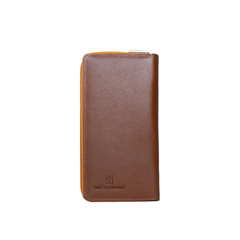 کیف پاسپورتی خانه چرم تبریز مدل جلد دسته چک دورزیپ_فلوتر