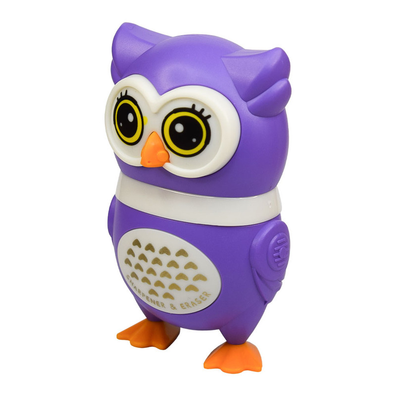 تراش اسکول مکس مدل پاک کن دار طرح جغد