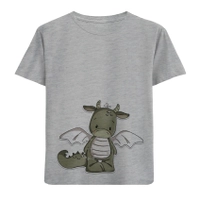 تی شرت آستین کوتاه بچگانه مدل بچه دایناسور D414