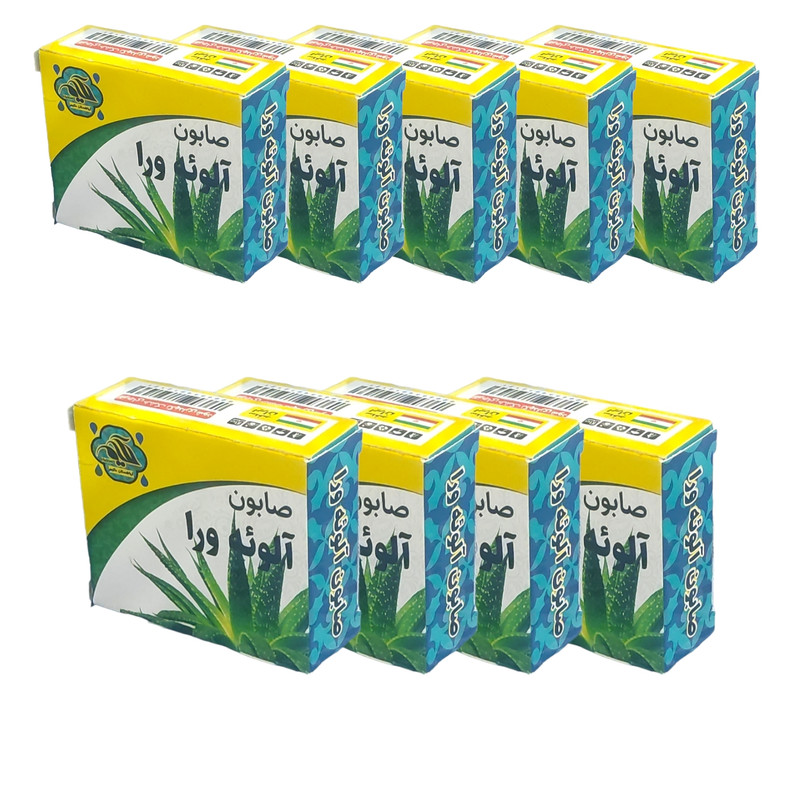 صابون شستشو گیاهستان حکیم مدل آلوئه ورا وزن 70 گرم بسته 9 عددی