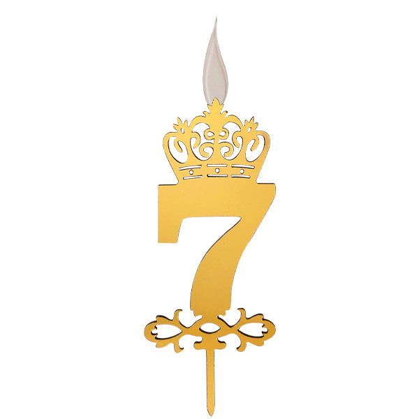 شمع تولد طرح عدد 7 کد TG130