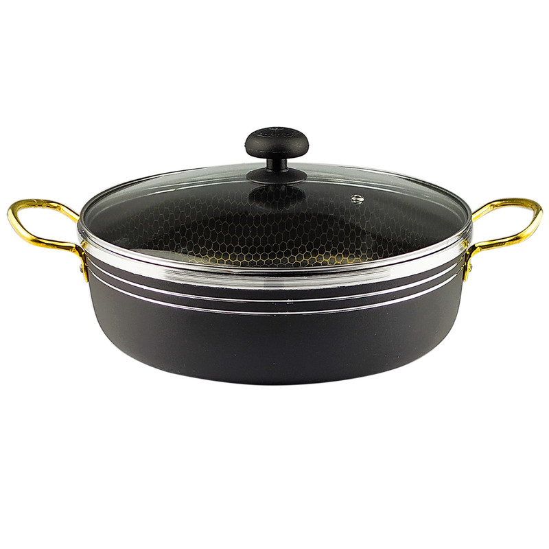 تابه ظرف سازان اسدیان مدل لب چدن گلد سایز 24