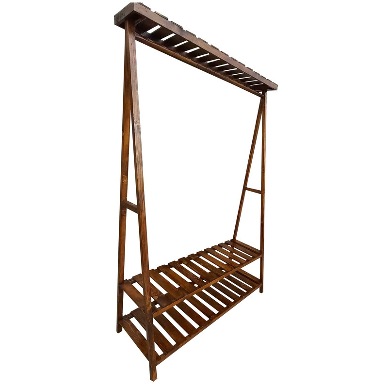 رگال لباس مدل چوبی دو طبقه تاجدار