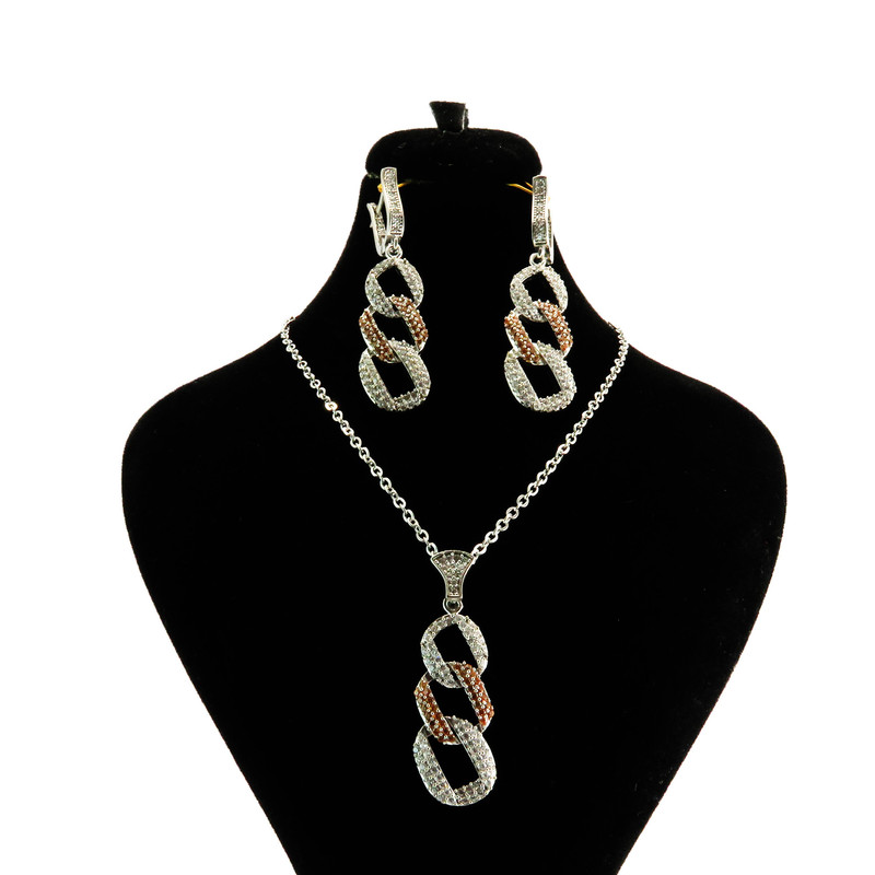 نیم ست نقره زنانه کد AV045-2