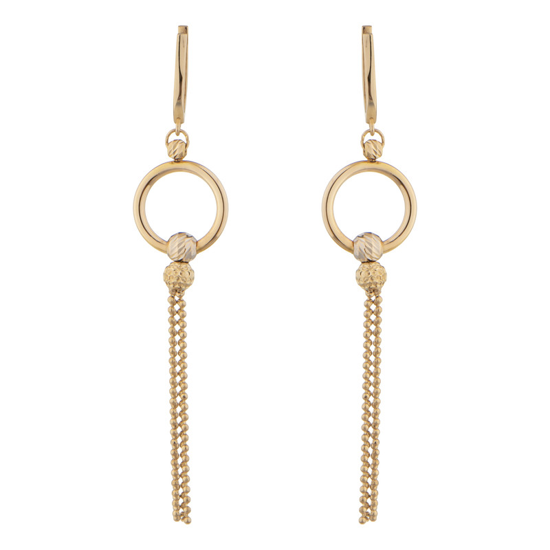 خرید و قیمت گوشواره طلا 18 عیار کم اجرت زنانه گلدم مدل G06