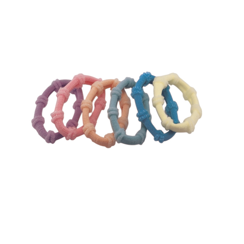 کش مو زنانه مدل حوله ای لبه دالبری بسته 6 عددی