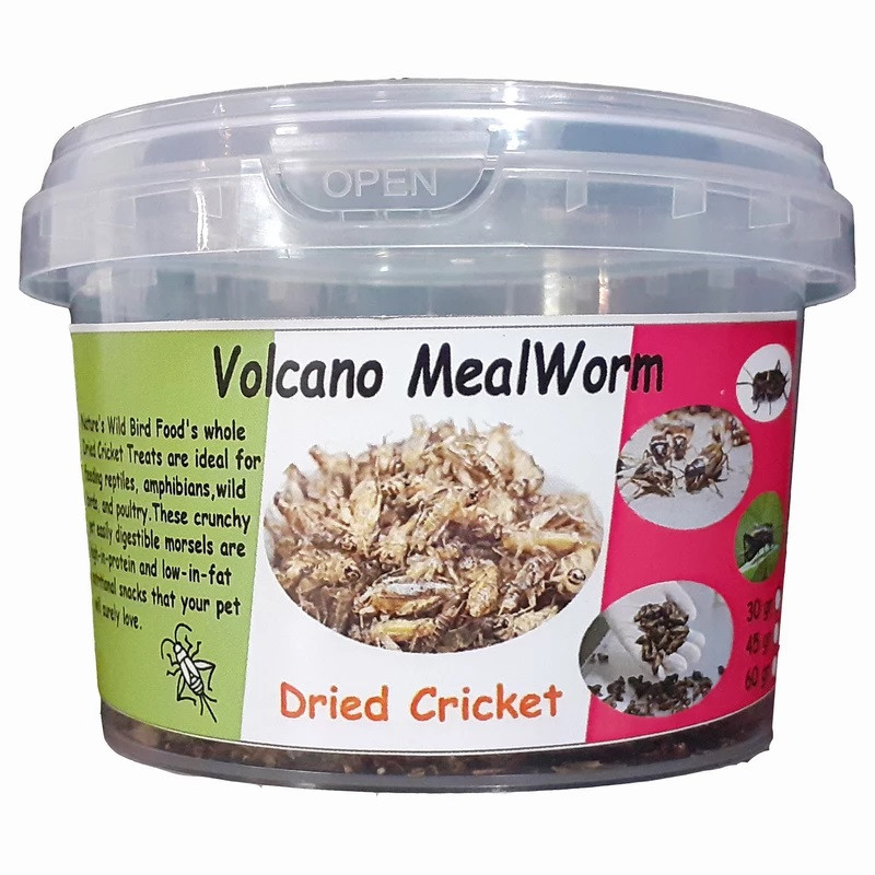 خرید و قیمت غذای خشک حیوانات ولکانو میلورم مدل جیرجیرک کد CKT45 وزن 40 گرم