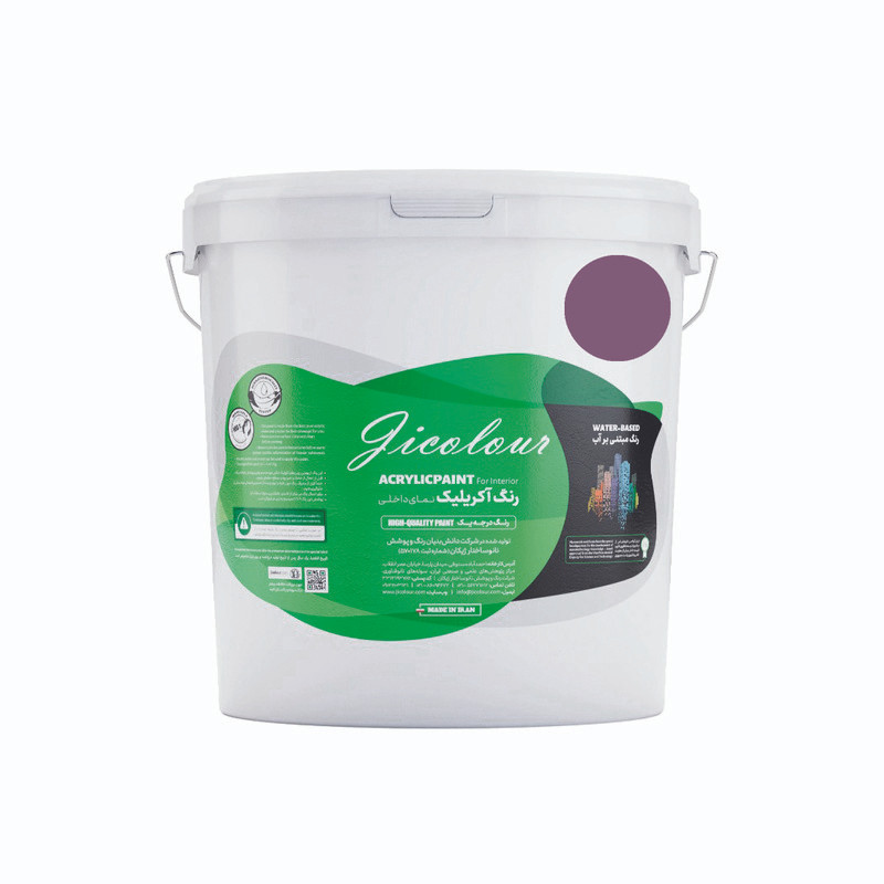 رنگ اکریلیک نمای داخل نیمه براق ژیکالر مدل ارکستر ارکیده کد M-V003 حجم 900میلی لیتر