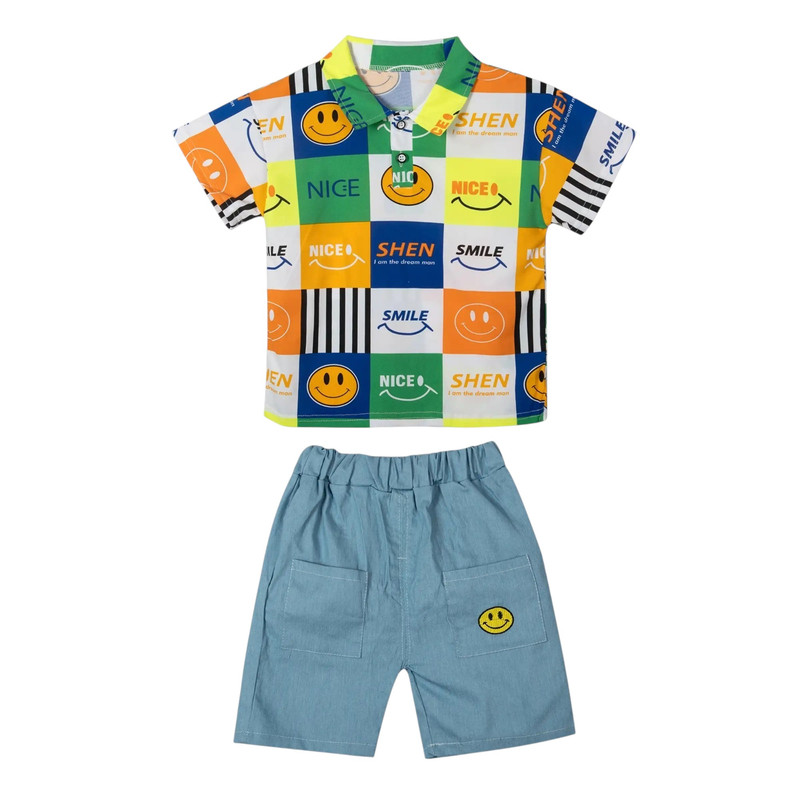 خرید و قیمت ست پولوشرت و شلوارک بچگانه مدل MD3-CF3496