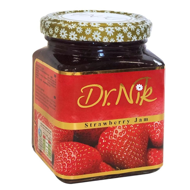 مربای توت فرنگی دکتر نیک - 300 گرم