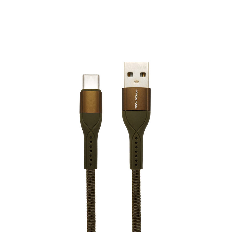 خرید و قیمت کابل تبدیل USB به USB-C لورزو پلاس مدل C20 طول 1 متر