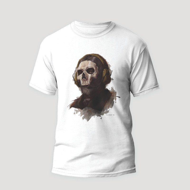 تی شرت آستین کوتاه مردانه مدل گوست کالاف دیوتی g025