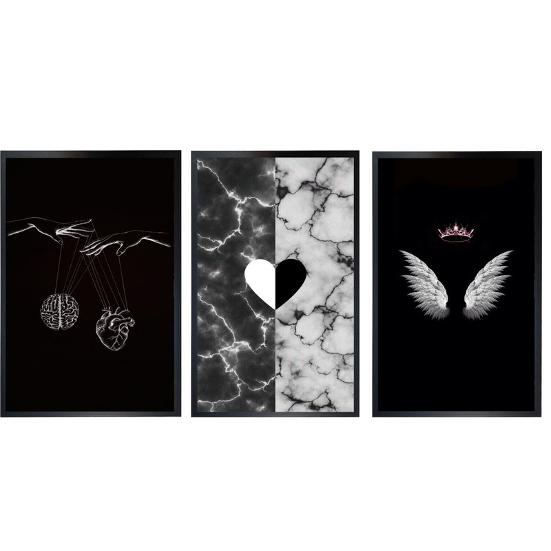 خرید و قیمت تابلو مدل عشق فانتزی بسته سه عددی