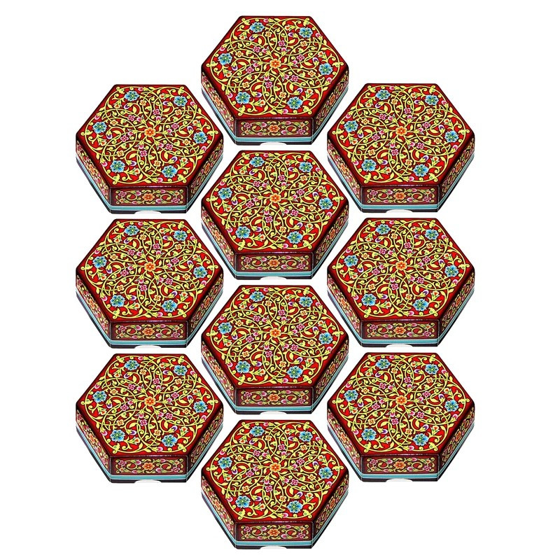 جعبه جواهرات مدل 6 گوش گلستان کد 50mm بسته 10 عددی