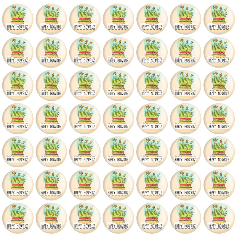 مگنت خندالو مدل تبریک عید نوروز و سال نو کد 25577 بسته 49 عددی