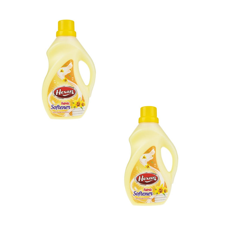 مایع نرم کننده حوله و لباس هگزان کد 01 حجم 1500میلی لیتر بسته 2 عددی